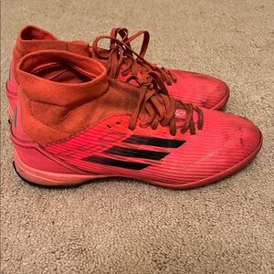 Adidas f50 Red and coral  indoor Soccer Cleats/turf shoes